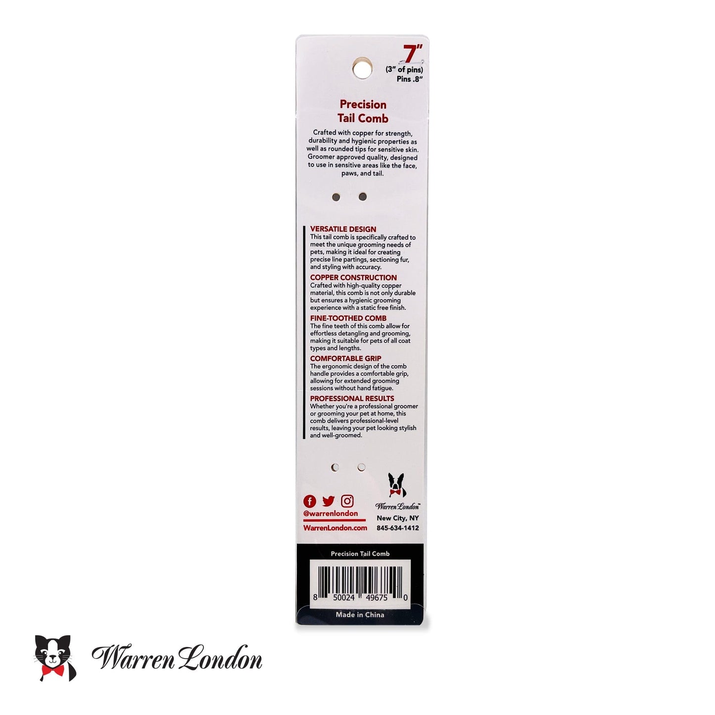 Precision Pet Comb Pet Combs & Brushes Warren London