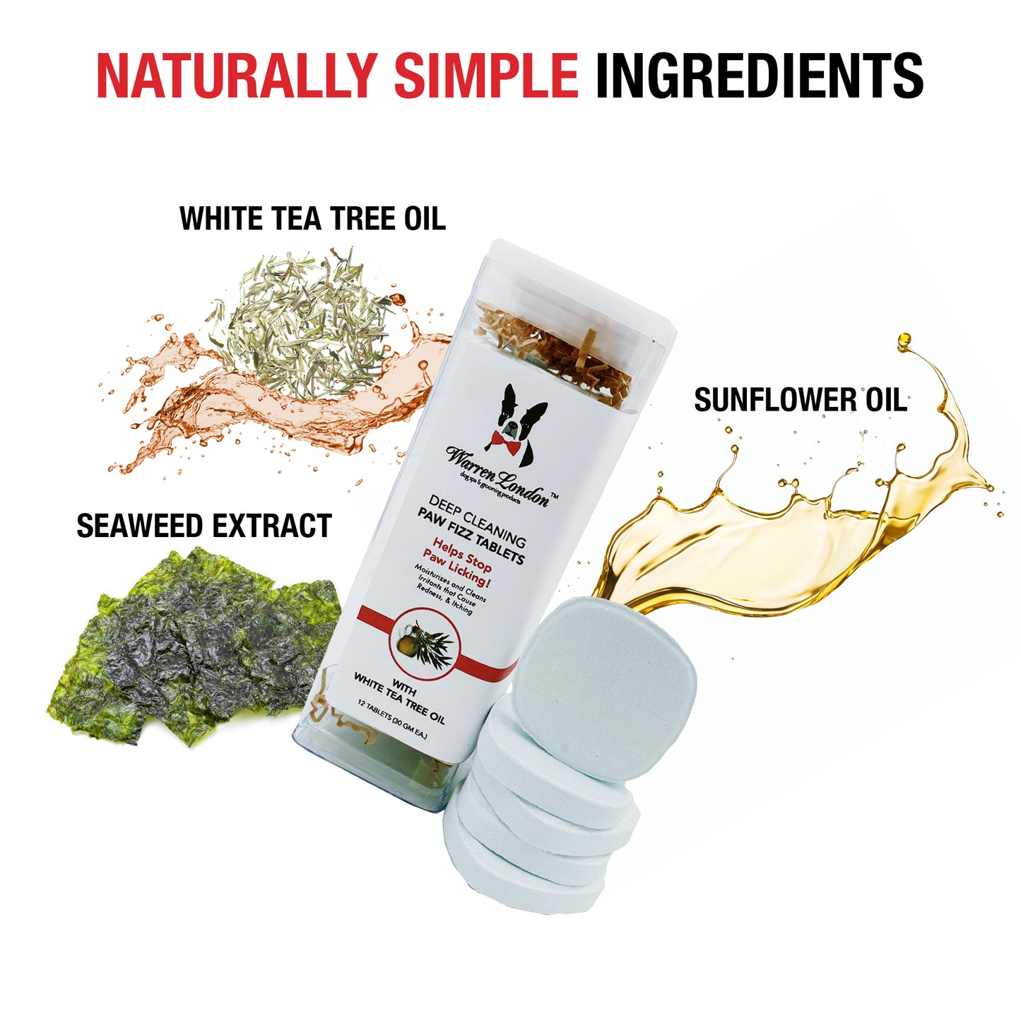 Deep Cleaning Paw Fizz Tablets - Soothes Itchy, Irritated Paws