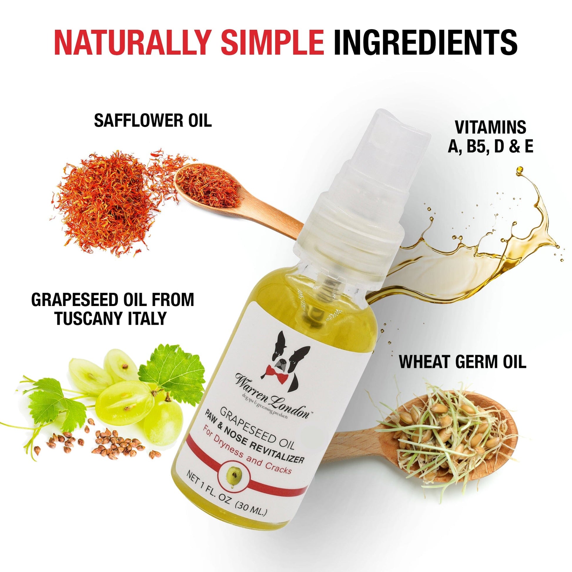 Grapeseed Oil Paw and Nose Revitalizer - Professional Size Spa Product Warren London 