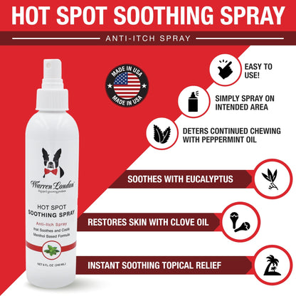Hot Spot Soothing Spray - Professional Size Grooming Size Product Warren London 