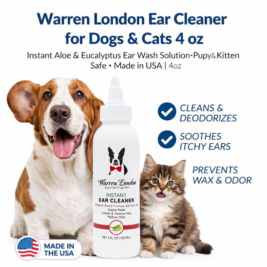 Instant Ear Cleaner For Dogs 4 oz or 12 oz - Removes Wax and Odor