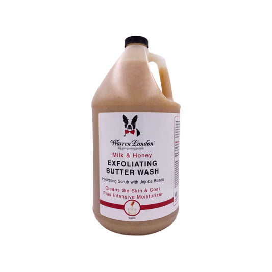 Exfoliating Butter Wash Dog Shampoo Gallons - With Natural Jojoba Beads Spa Product Warren London 