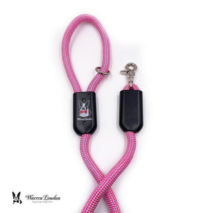 Rope Leash - Pink Leashes, Collars & Accessories Warren London 