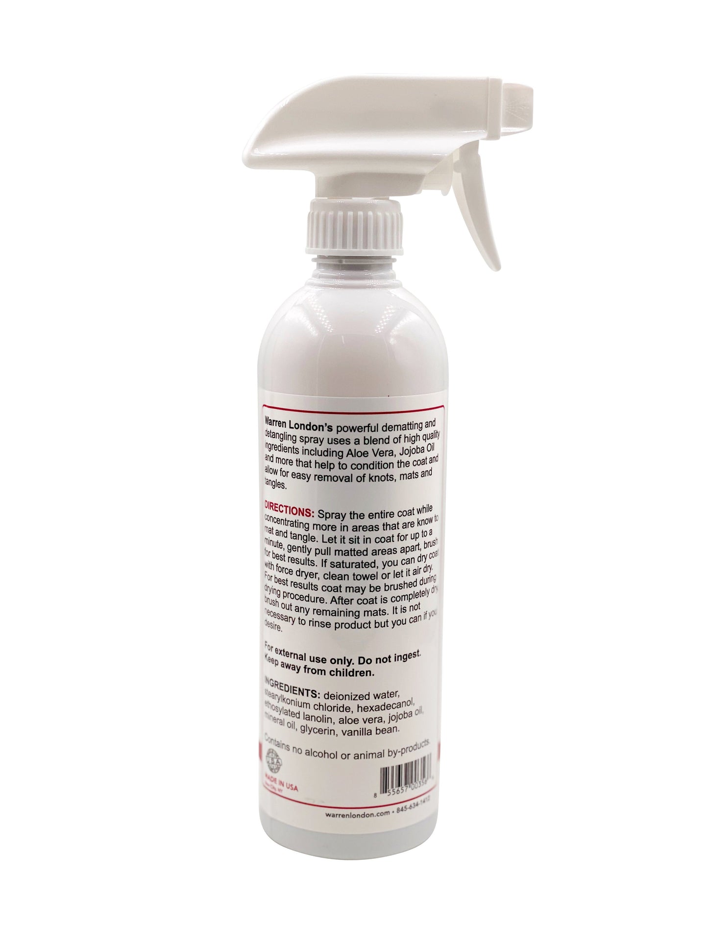 Dog De-matting and Detangler Spray - Leave-In Conditioner Spa Product Warren London
