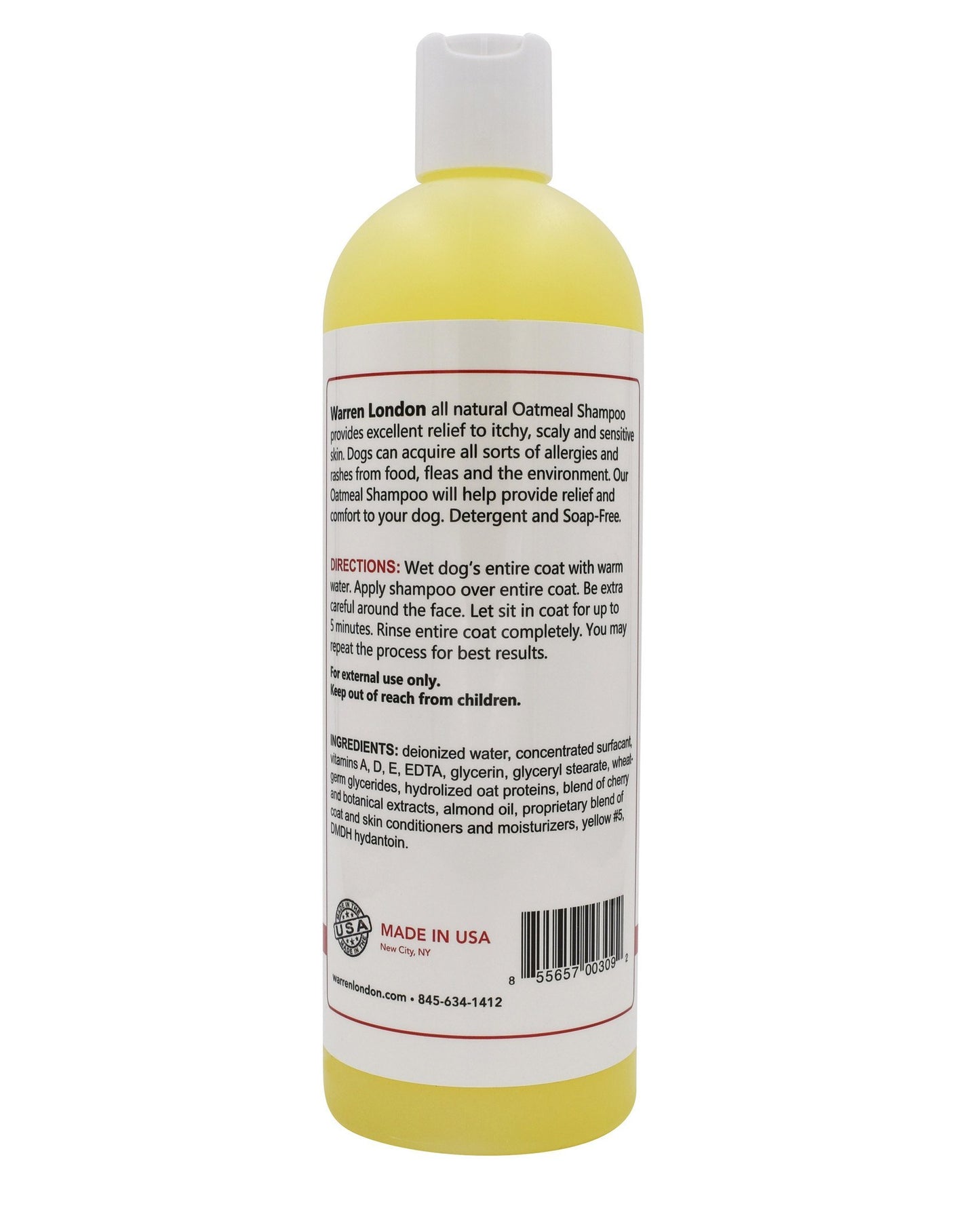 Oatmeal Shampoo - For Dogs With Itchy Skin and Coats - Cherry Scented Dog Shampoo Warren London
