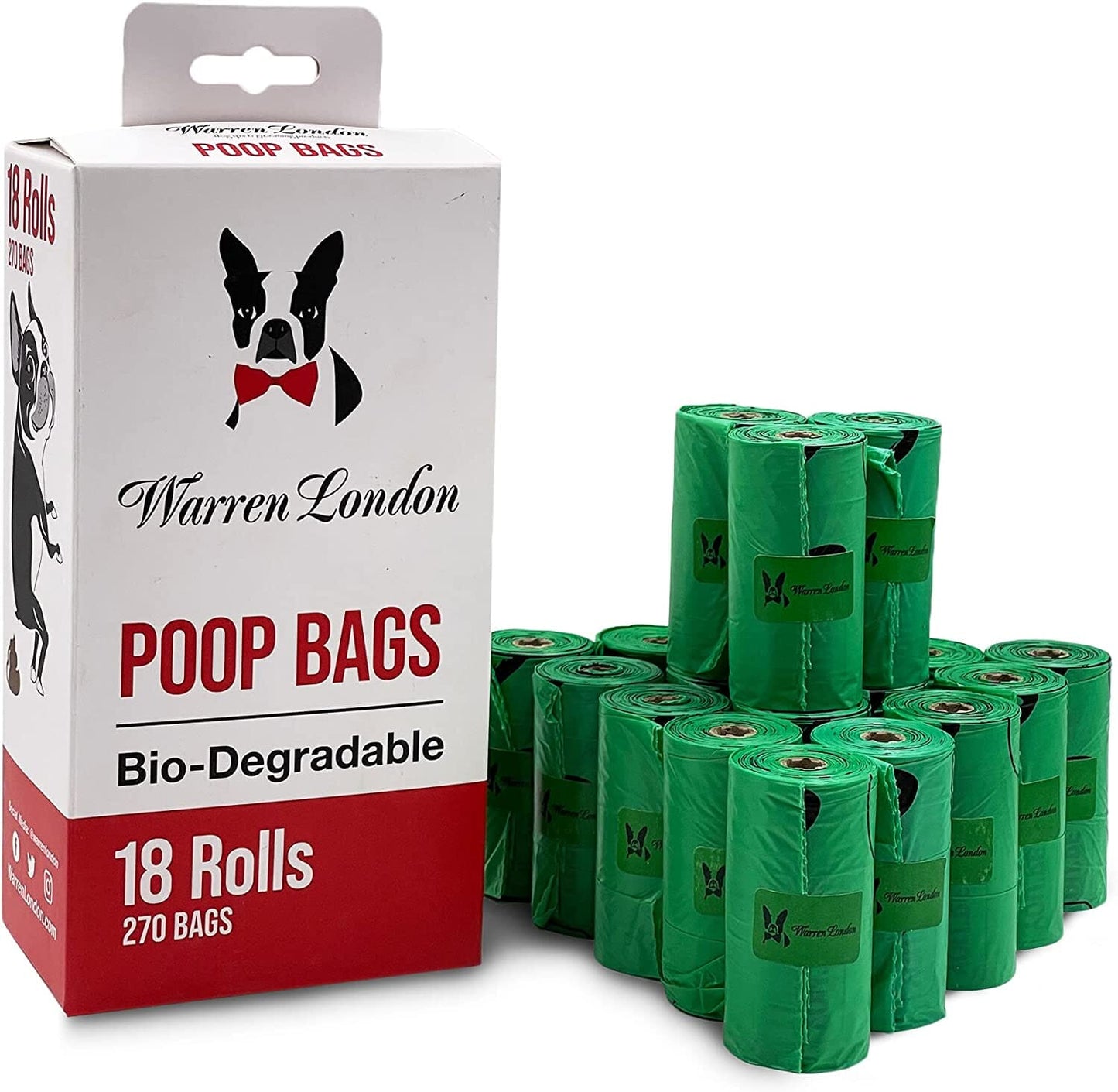 Poop Bags For Dogs Pet Supplies Warren London 18 Rolls - 270 Bags