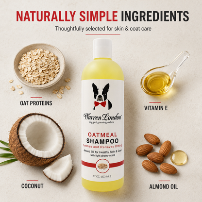Oatmeal Dog Shampoo for Dry, Itchy Skin – Cherry Scent, 17 oz