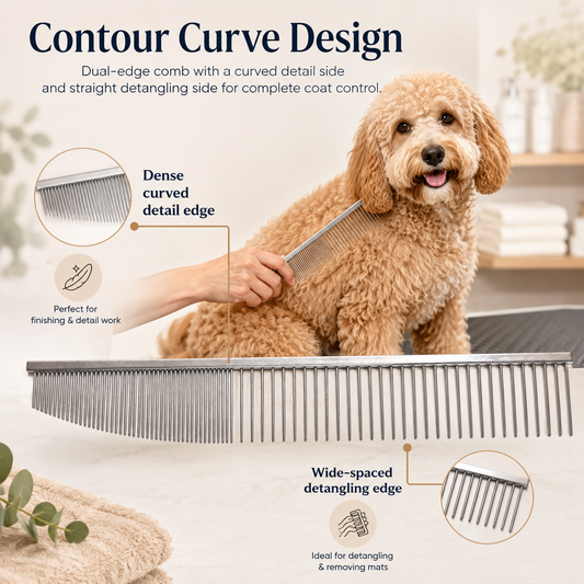 Contour Curve Copper Dog Grooming Comb
