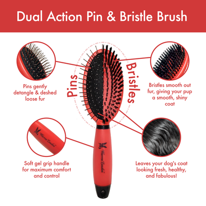 Dual-Action Pin & Bristle Brush