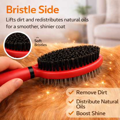 Dual-Action Pin & Bristle Brush