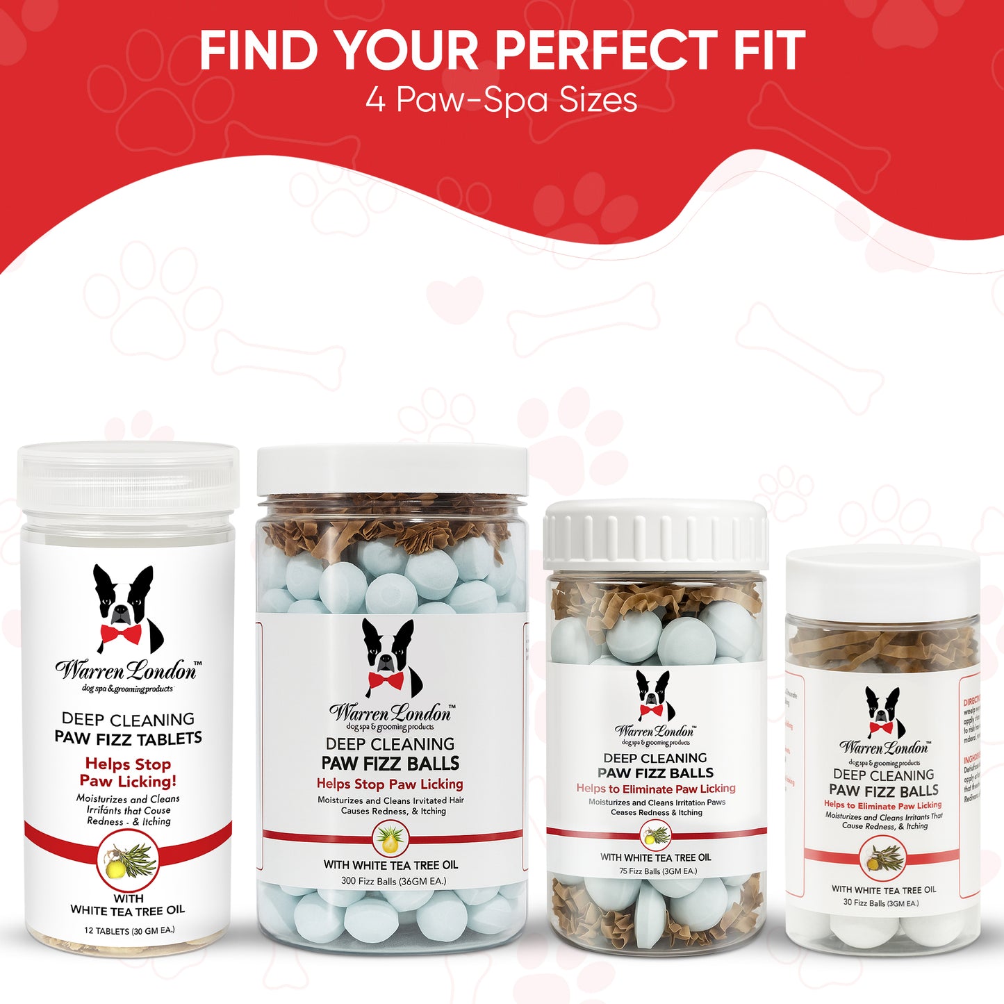 Deep Cleaning Paw Fizz Tablets - Soothes Itchy, Irritated Paws