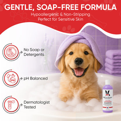 Calming Lavender Dog Shampoo w/Aloe Vera & Essential Oils - Professional Size