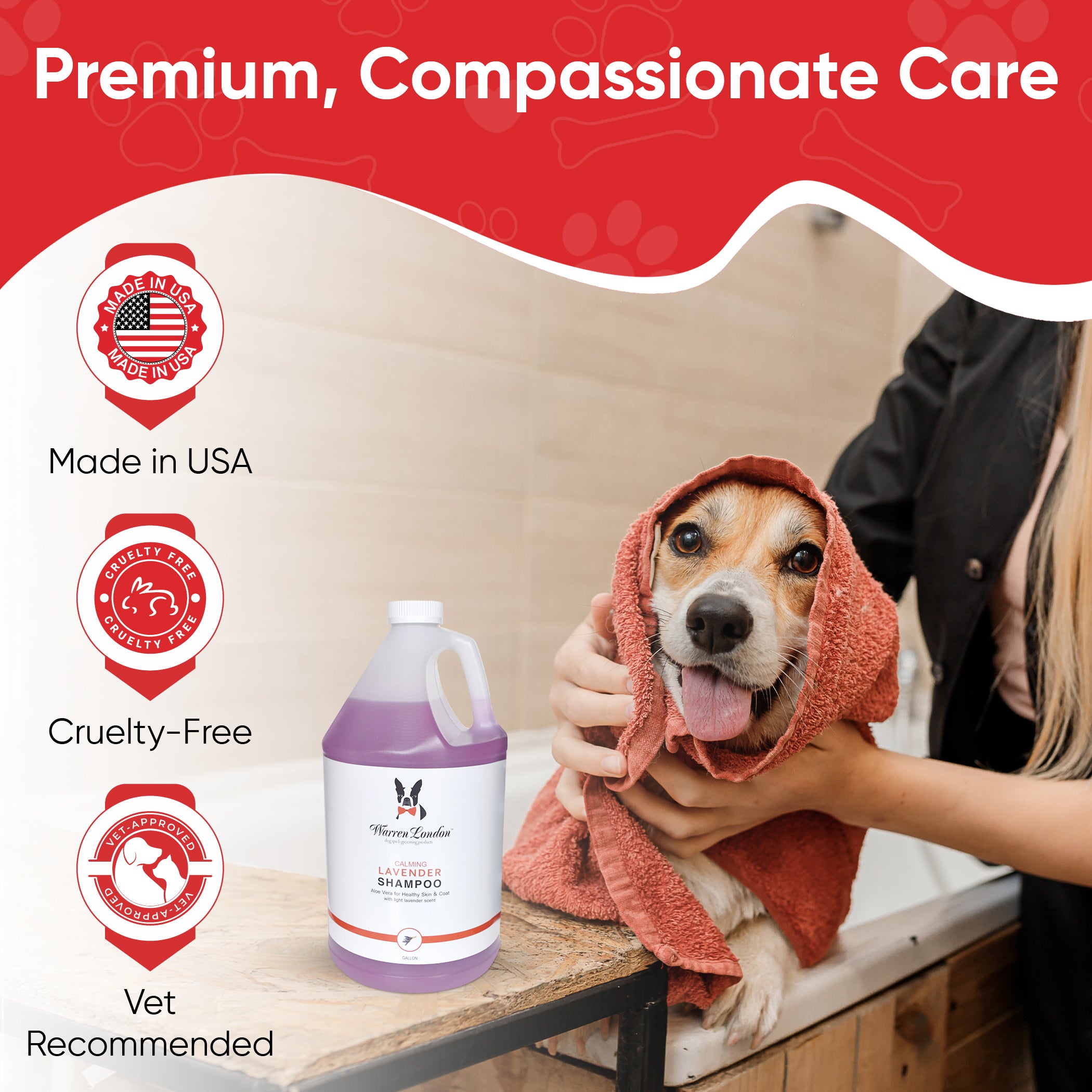 Calming Lavender Dog Shampoo w/Aloe Vera & Essential Oils