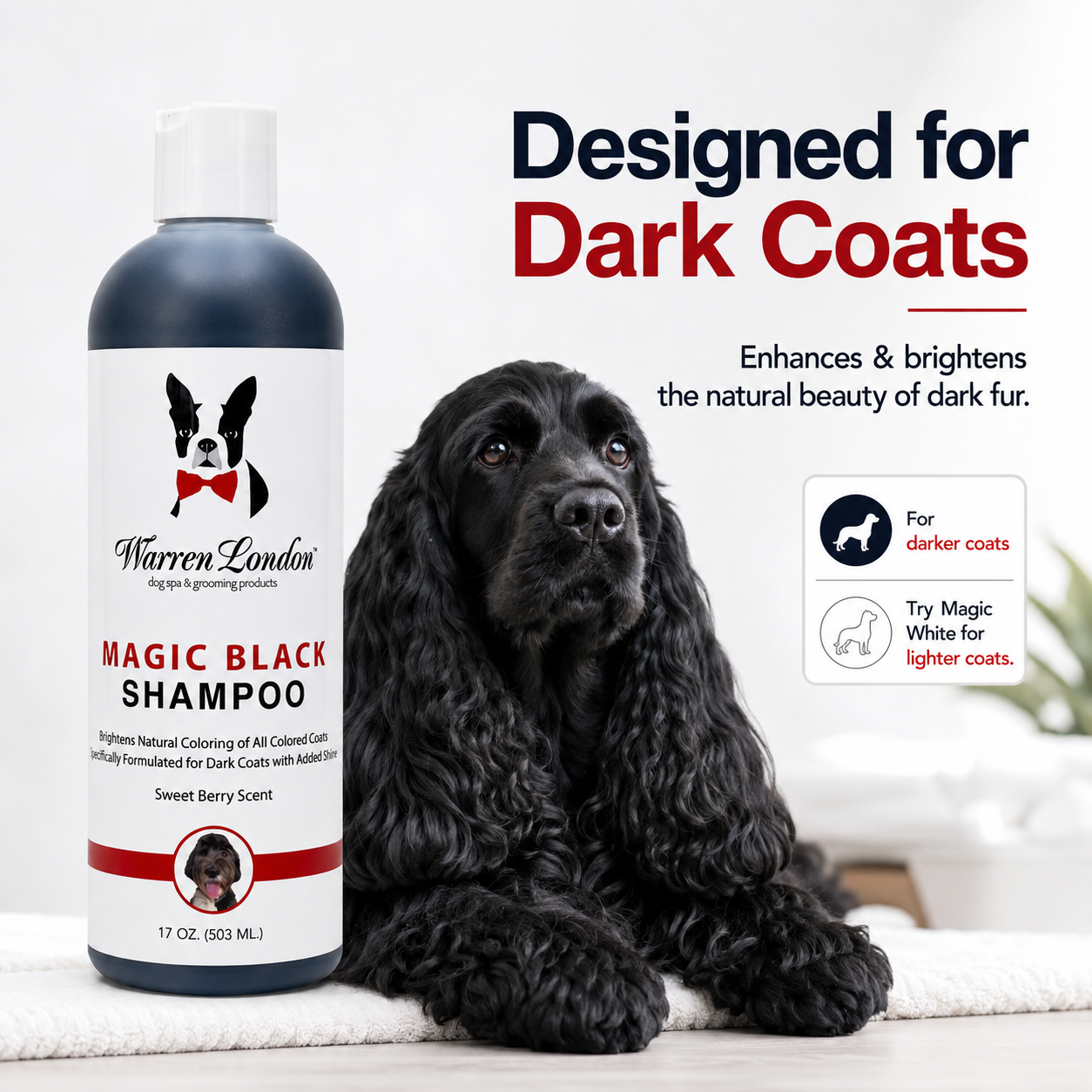 Magic Black Brightening Dog Shampoo - Professional Size