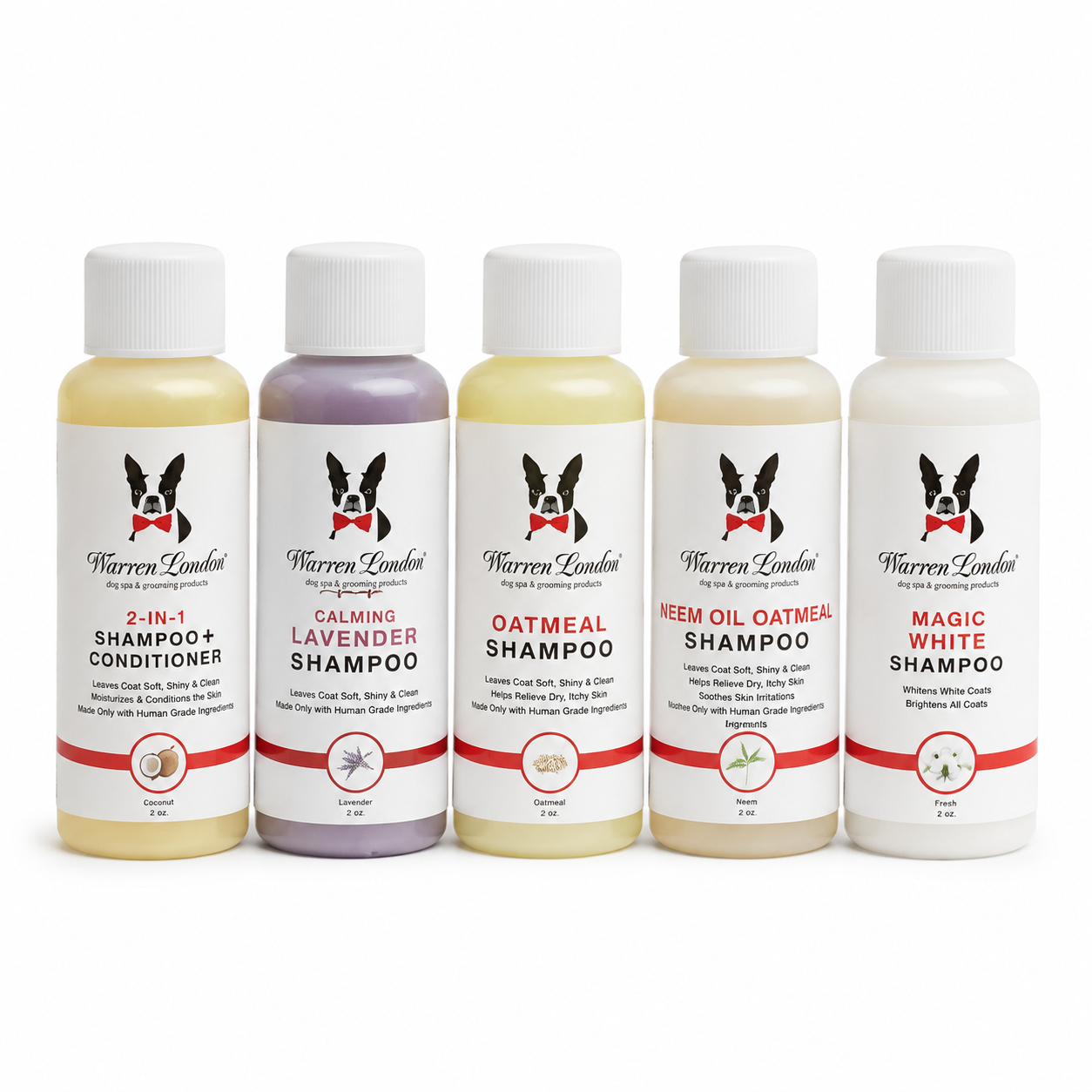 Warren London Dog Shampoo Sample Set – 5 Pack