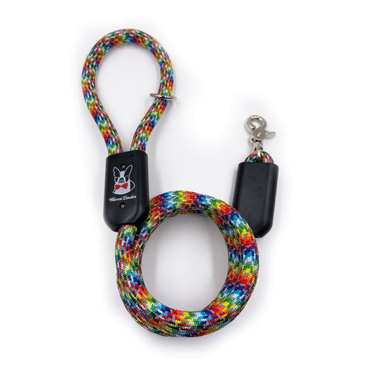 Rope Leash - Rainbow Reflective Leashes, Collars & Accessories Warren London 