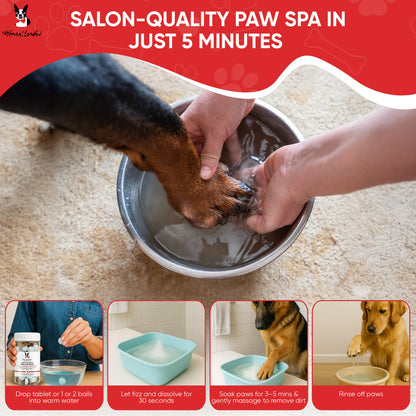 Deep Cleaning Paw Fizz Tablets - Soothes Itchy, Irritated Paws