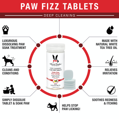 Deep Cleaning Paw Fizz Tablets - Soothes Itchy, Irritated Paws