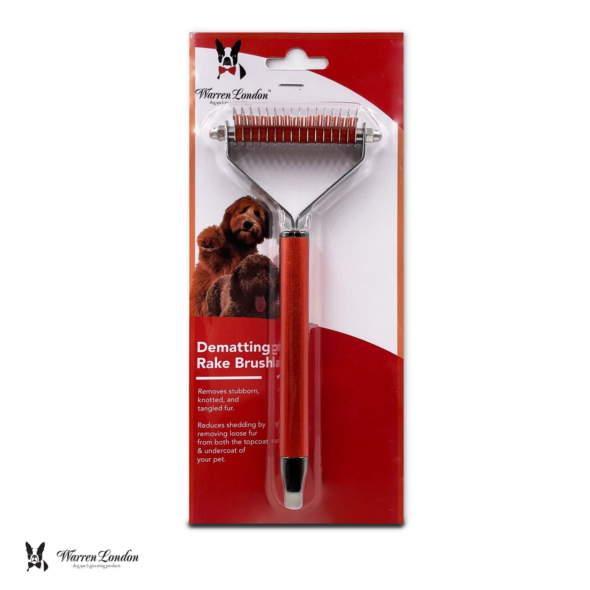 Dematting Rake Brush for Dogs and Cats Pet Combs & Brushes Warren London 