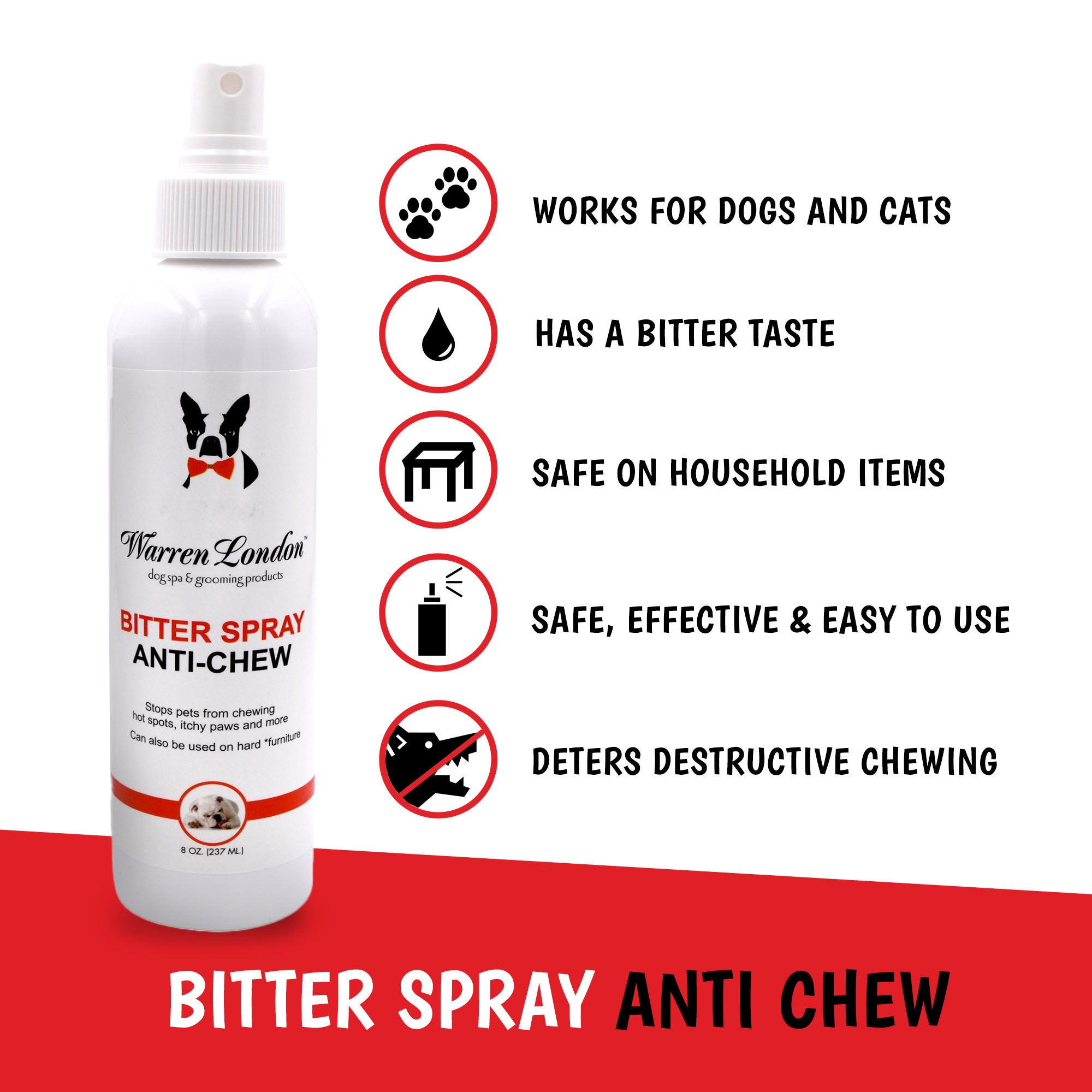 Dog Bitter Spray Anti-Chew - Anti-Lick Spa Product Warren London 
