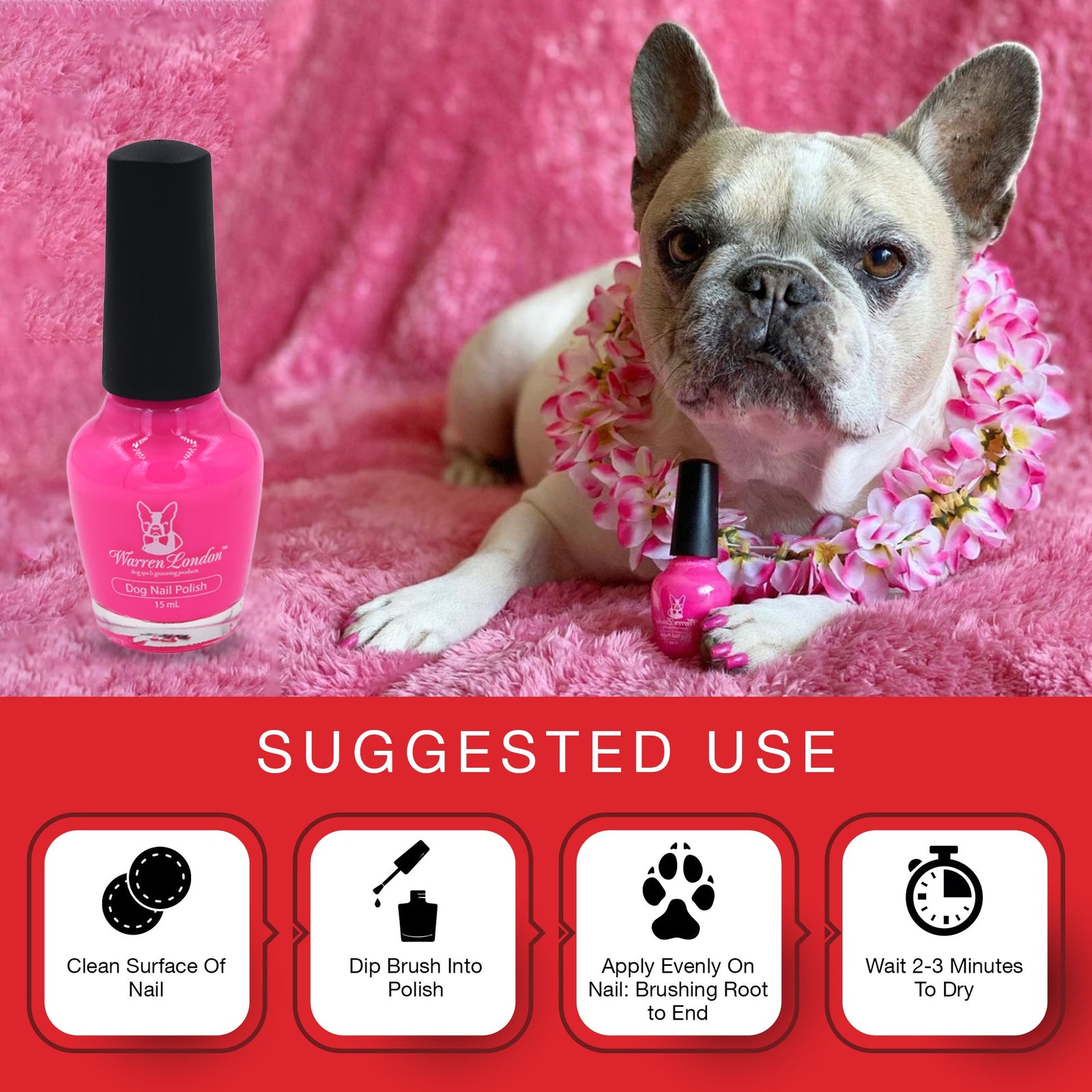 Dog Nail Polish Polish Bottles with Brush Warren London