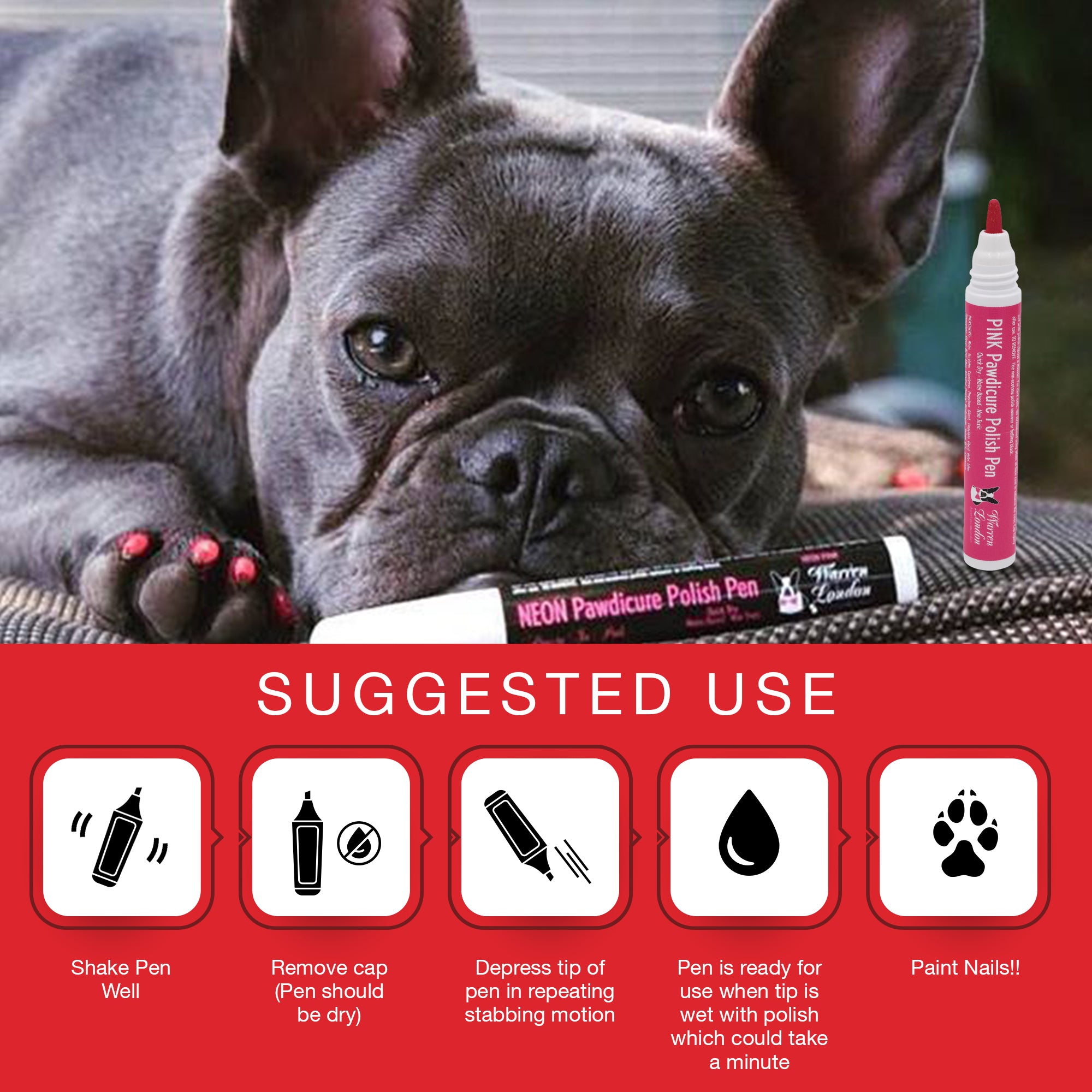 Pawdicure Polish Pens - Choose From 13 Colors! - Dog Nail Polish Dog Nail Polish Warren London 