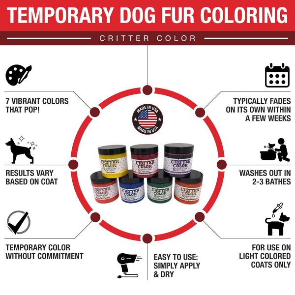 Critter Color - Temporary Pet Fur Coloring/Dog Dye – Warren London