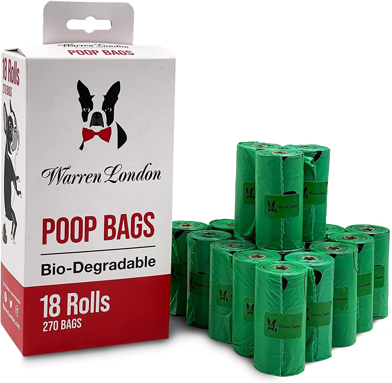 Poop Bags For Dogs Pet Supplies Warren London 18 Rolls - 270 Bags 